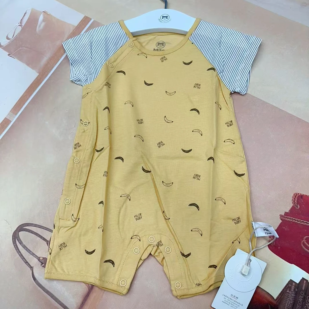 米le熊夏季儿童短袖连体