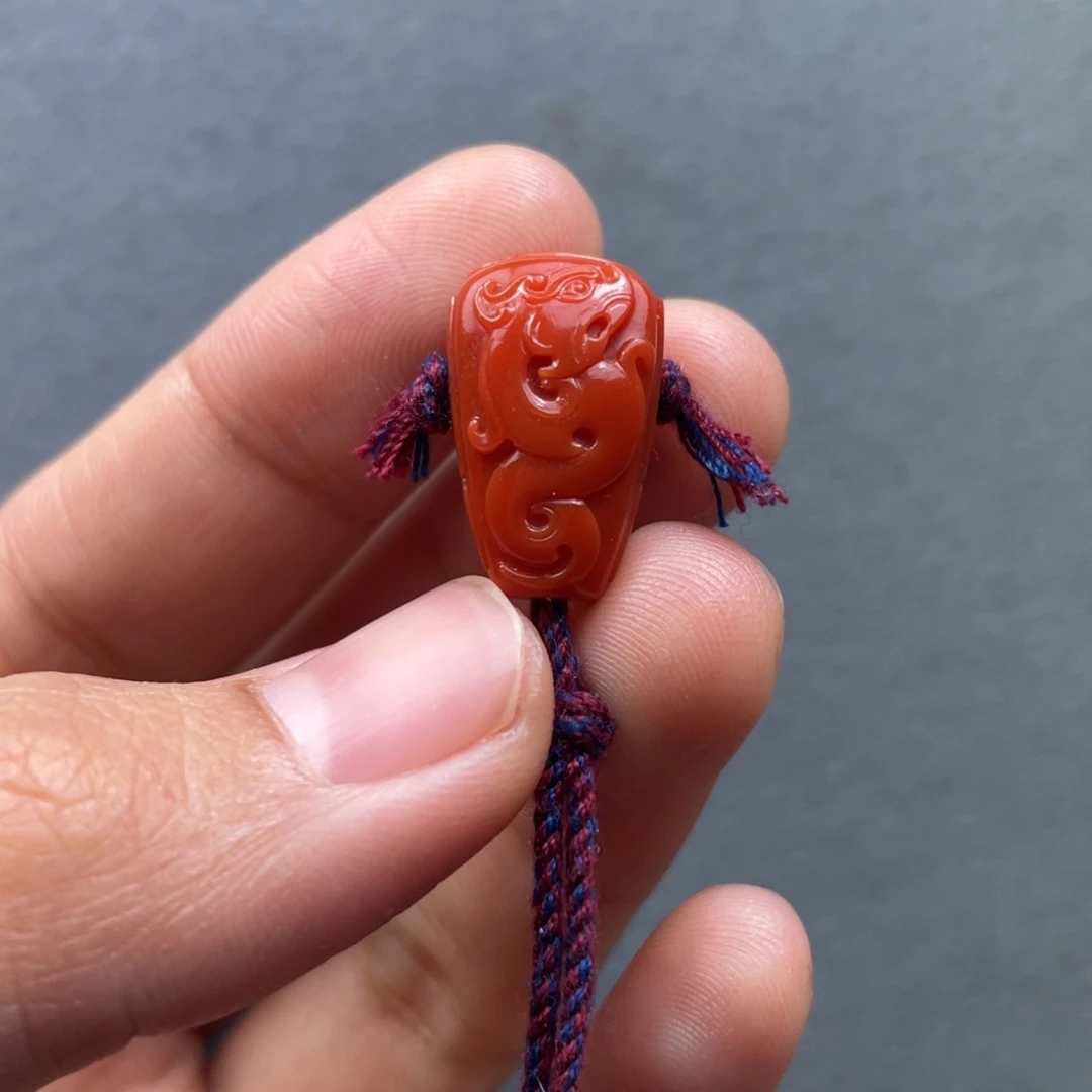 J***屁南红玛瑙未镶嵌配饰9.8mm