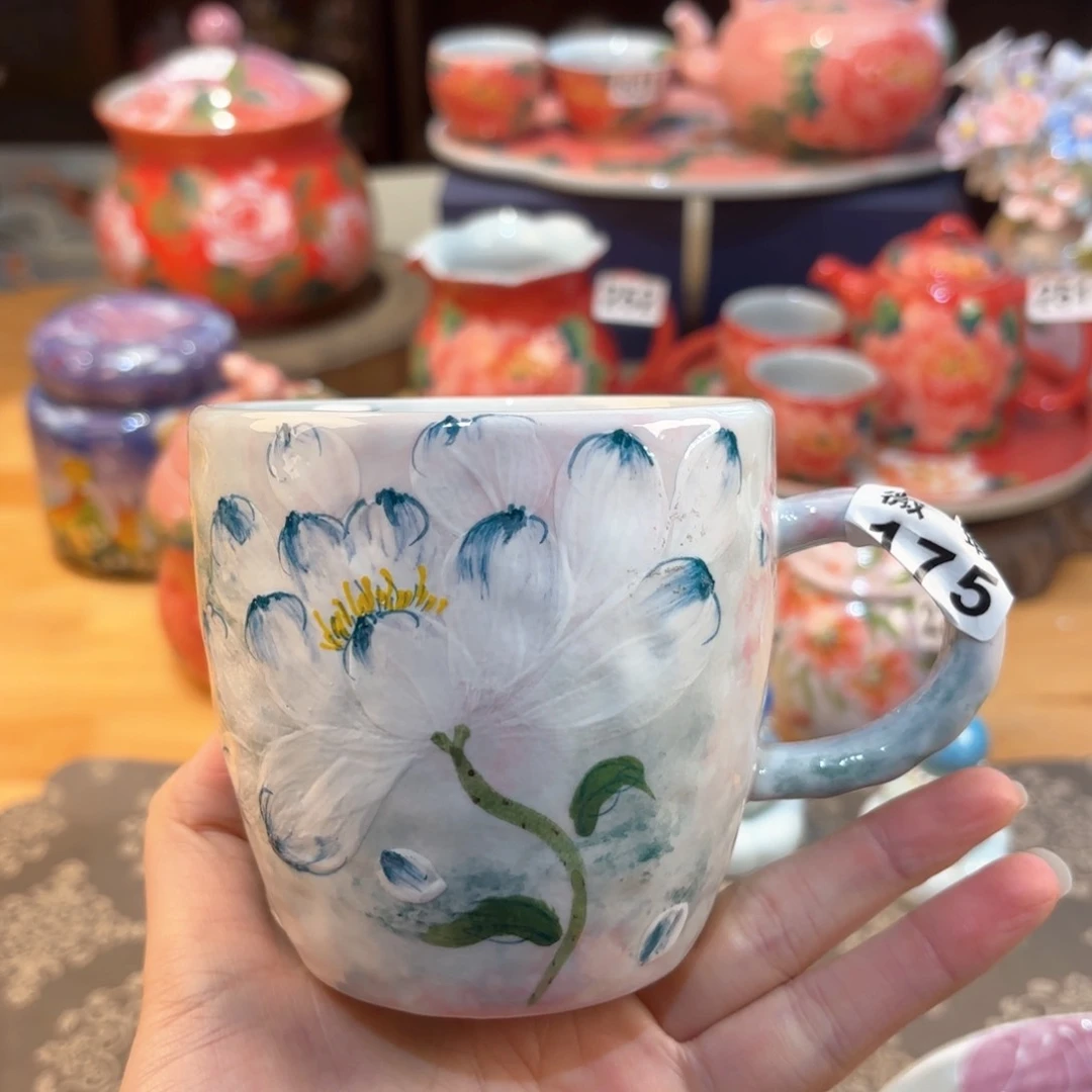 景德镇手绘高温釉下彩陶瓷茶具
