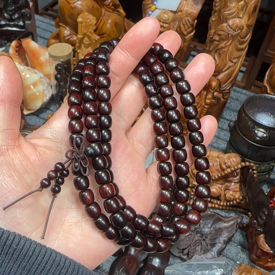 檀香紫檀（小叶紫檀）老型手串108颗6/7啊啊啊