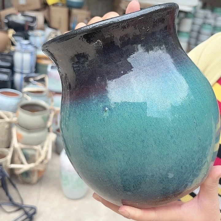 紫砂茶碗绿口径16高度20一个