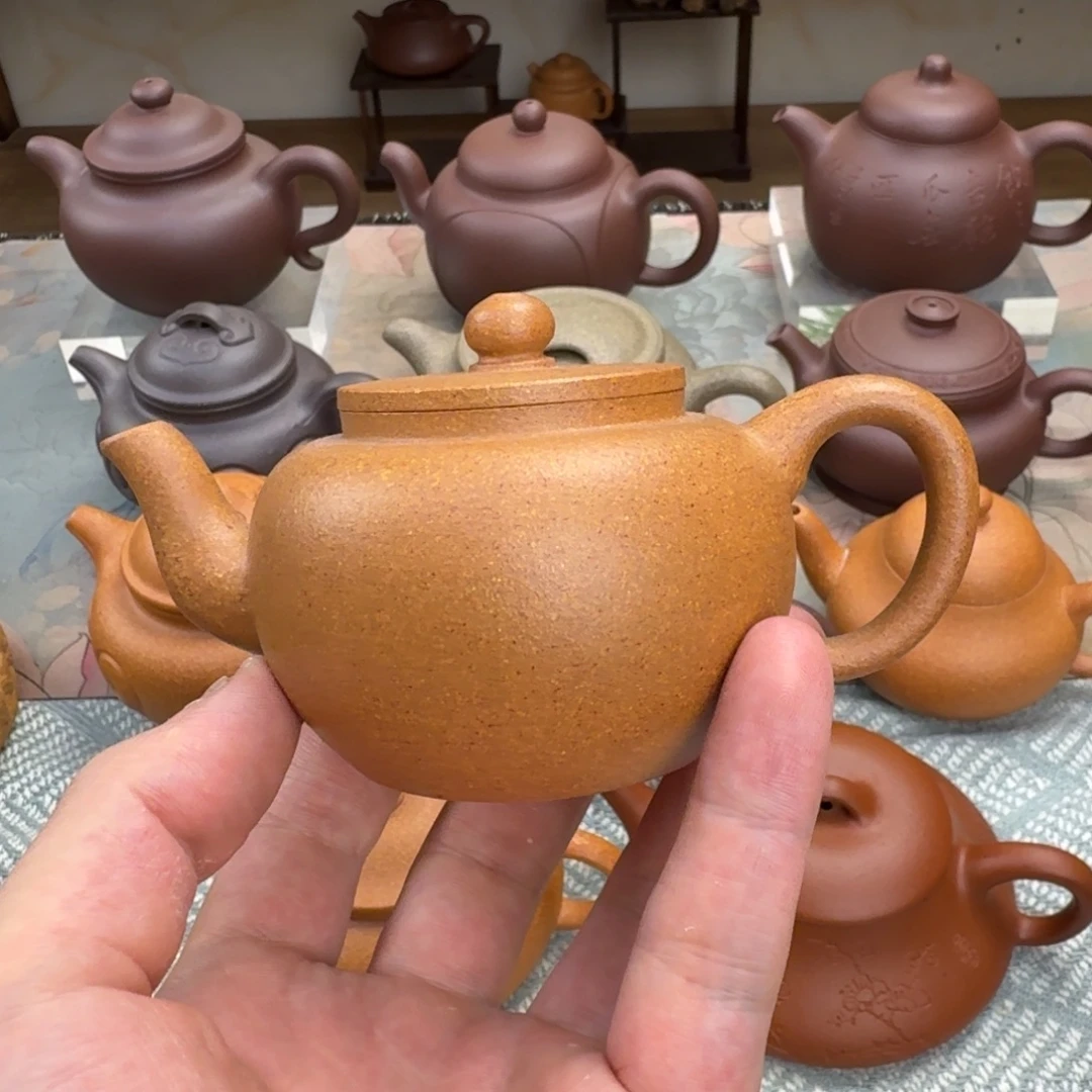 茶壶紫砂平盖莲子 微瑕 150cc