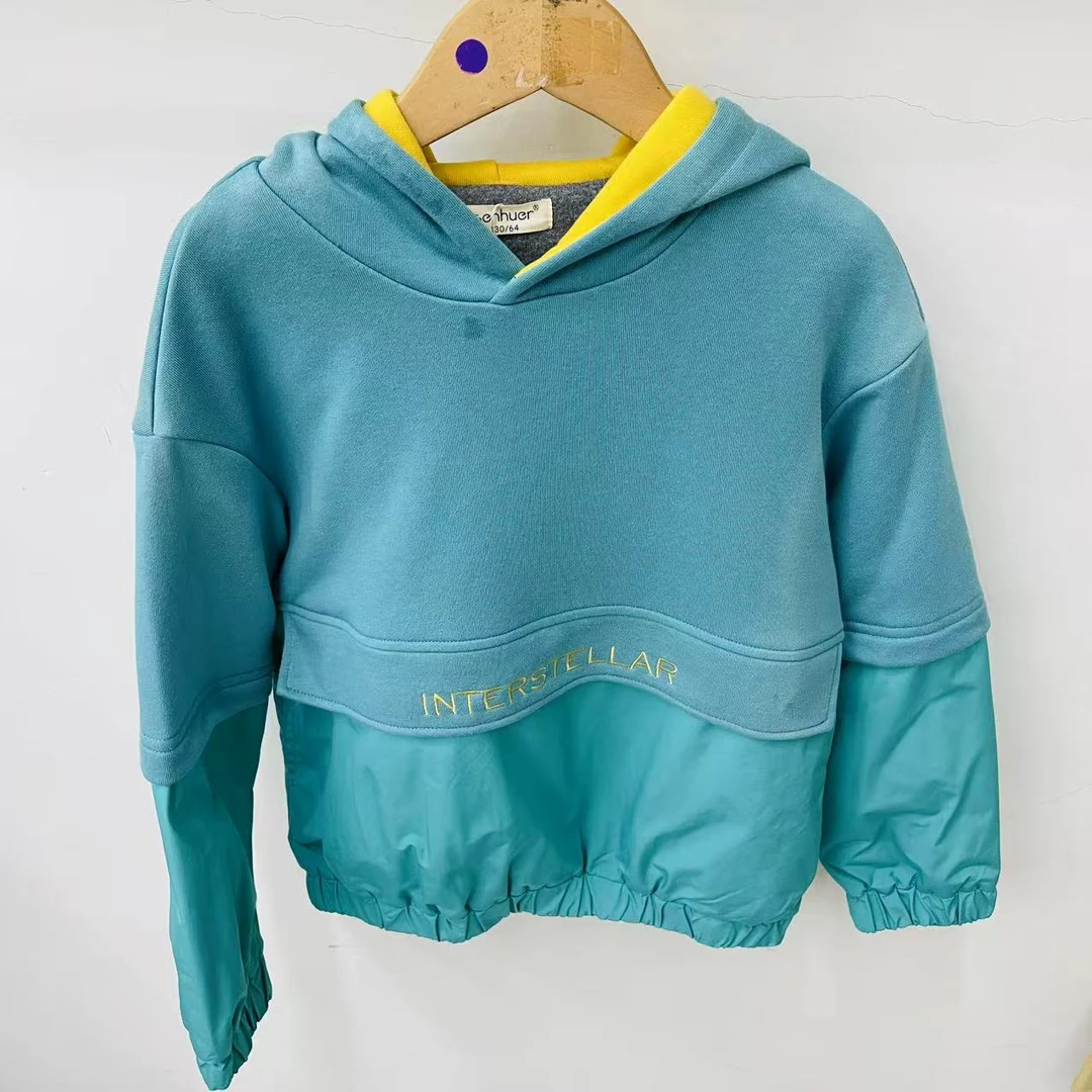 实体品牌童装大童刺绣假两件加厚夹棉卫衣3411045262