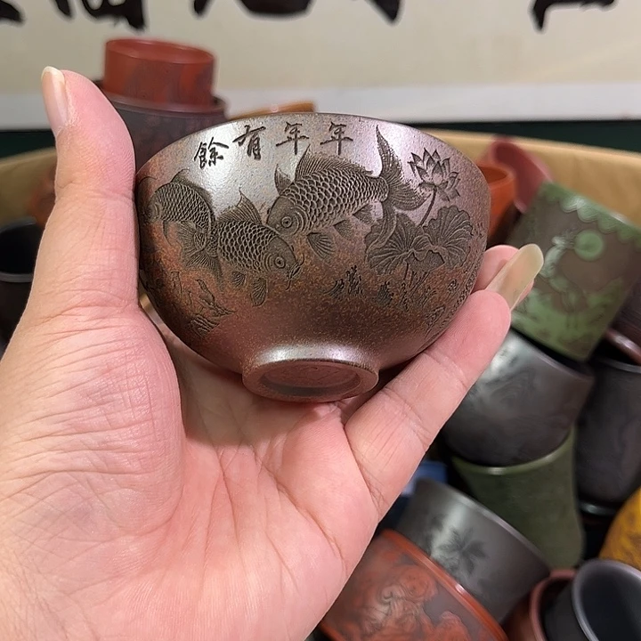 茶杯紫砂全手工紫砂主人杯