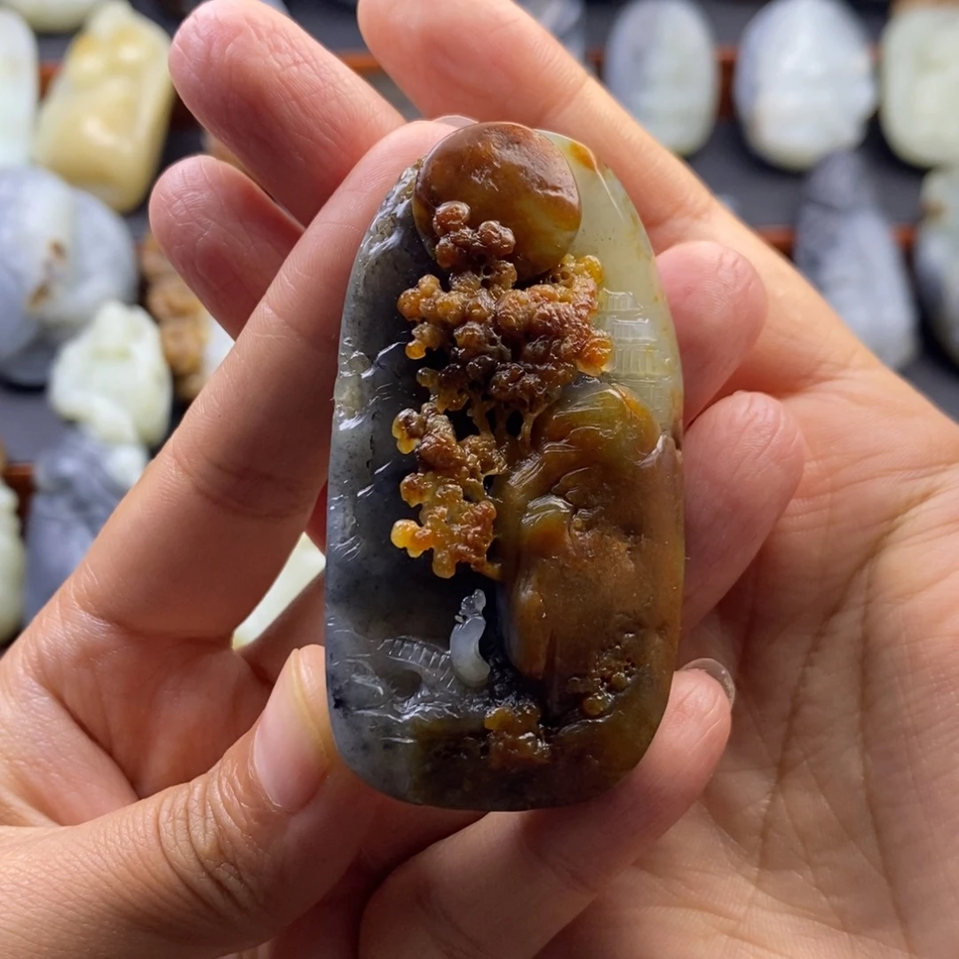 和田玉未镶嵌挂件