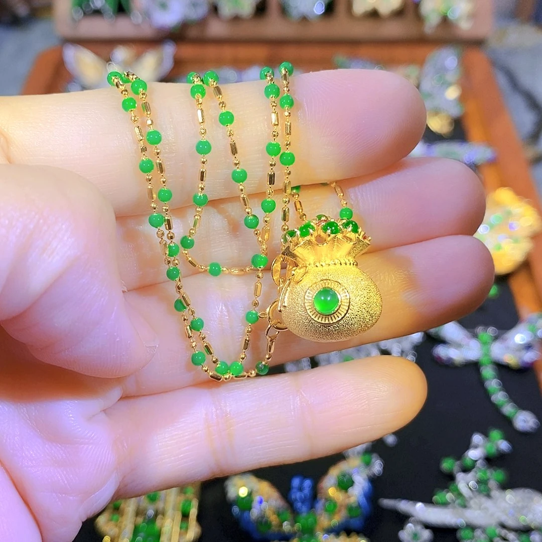 吊坠(不含链)银S925镶嵌翡翠孙****身