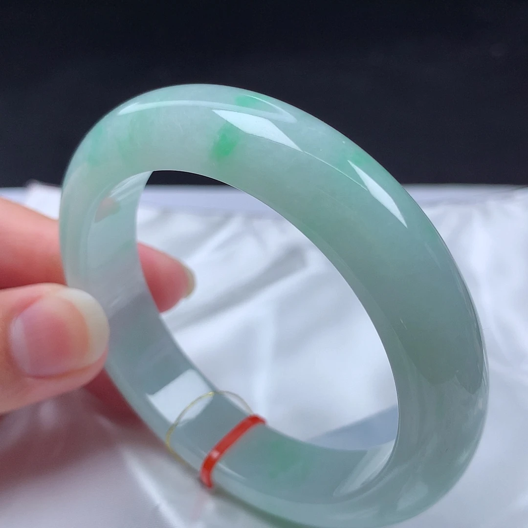 翡翠未镶嵌手镯54圈m114851