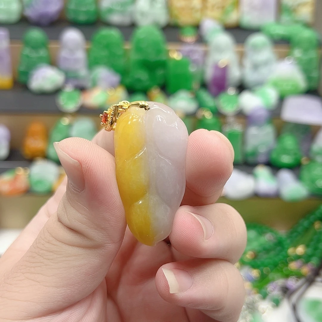 吊坠(赠链)银S925镶嵌翡翠
