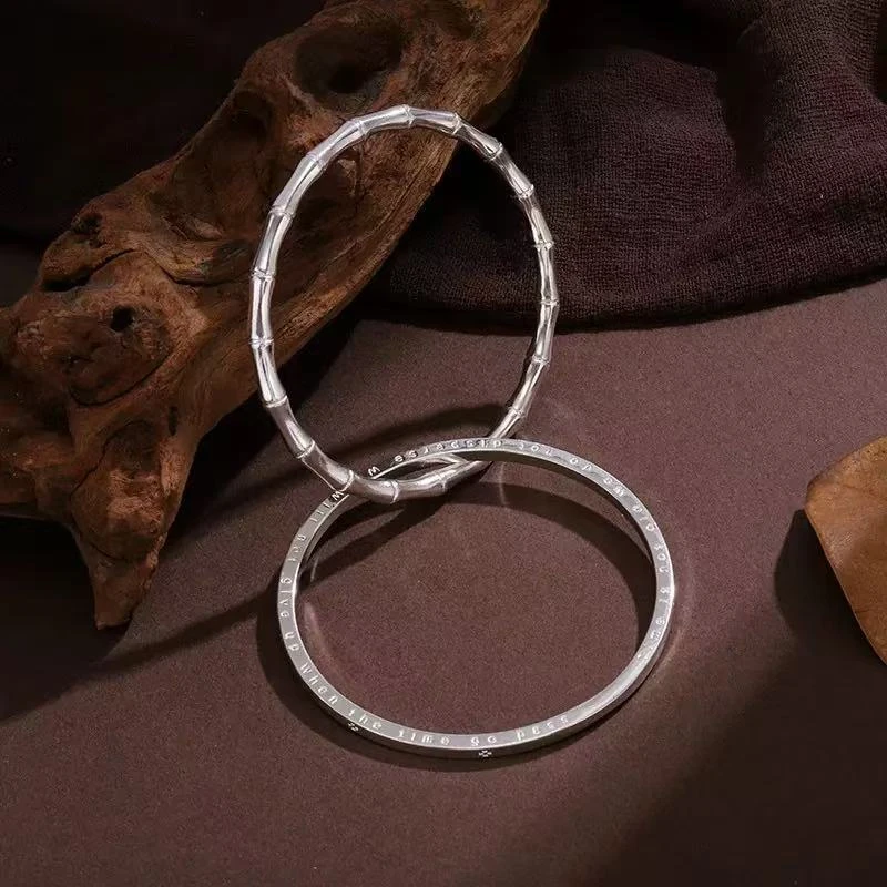 手链 A20双环四叶草竹节手链闭口款