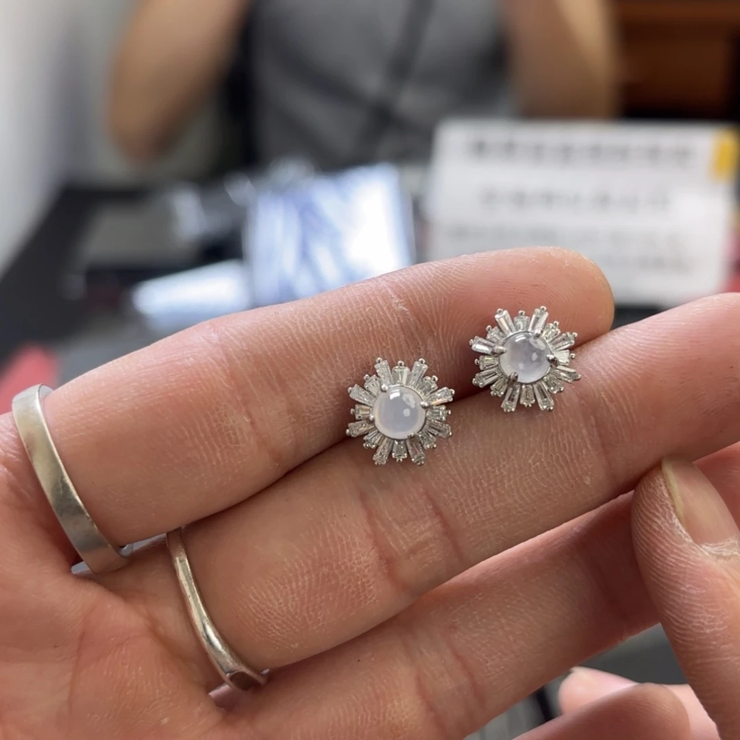翡翠银S925镀金镶嵌颈饰