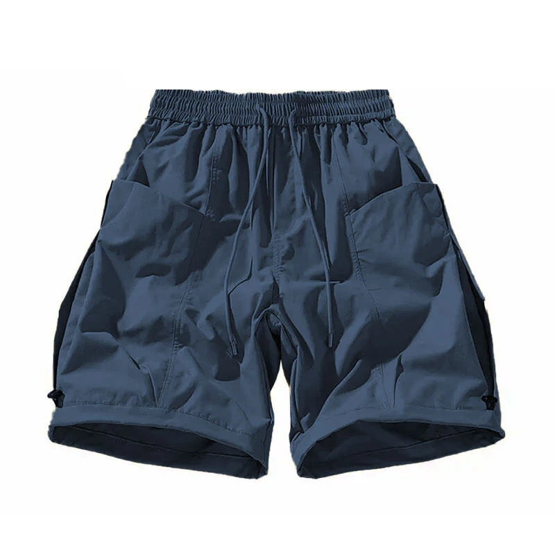美式大口袋工装短裤男夏季薄款运动休闲裤舒适百搭凉感透气冰丝裤