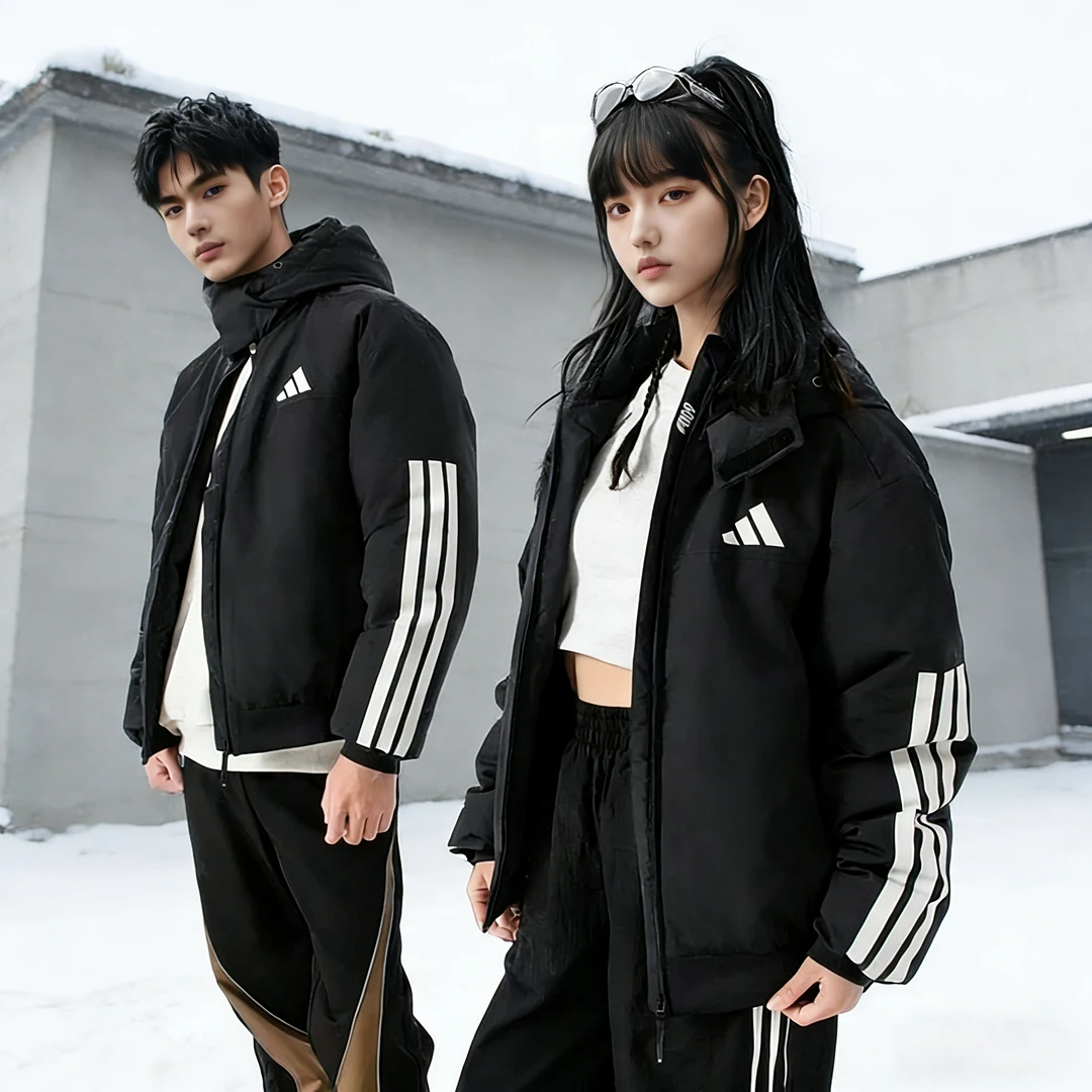 Adidas阿迪达斯男女款羽绒服正品情侣运动服保暖夹克厚外套JG3845