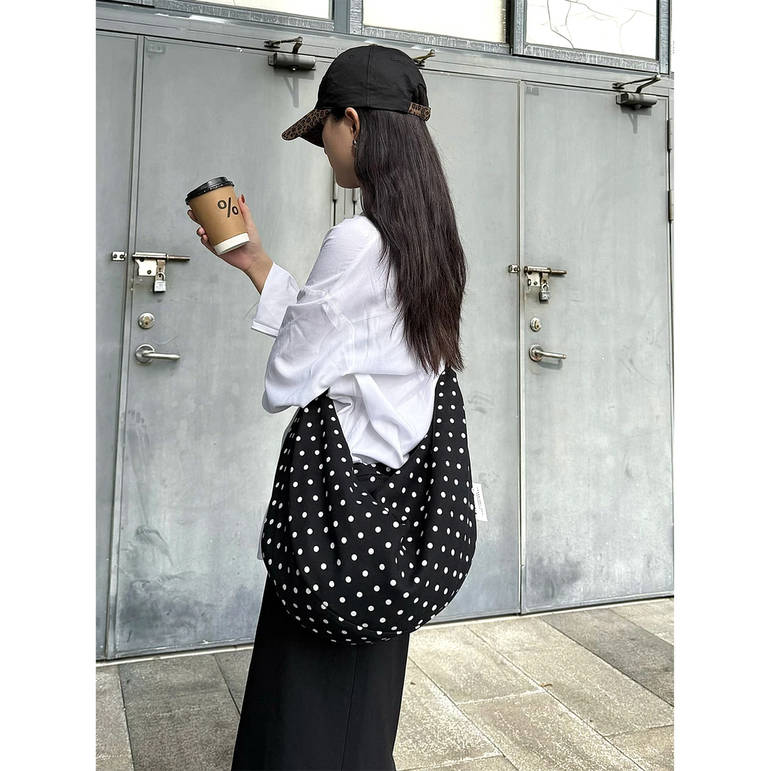 BYZZ豹纹帆布包2025秋季新款托特包慵懒松弛感包包女大容量斜挎包