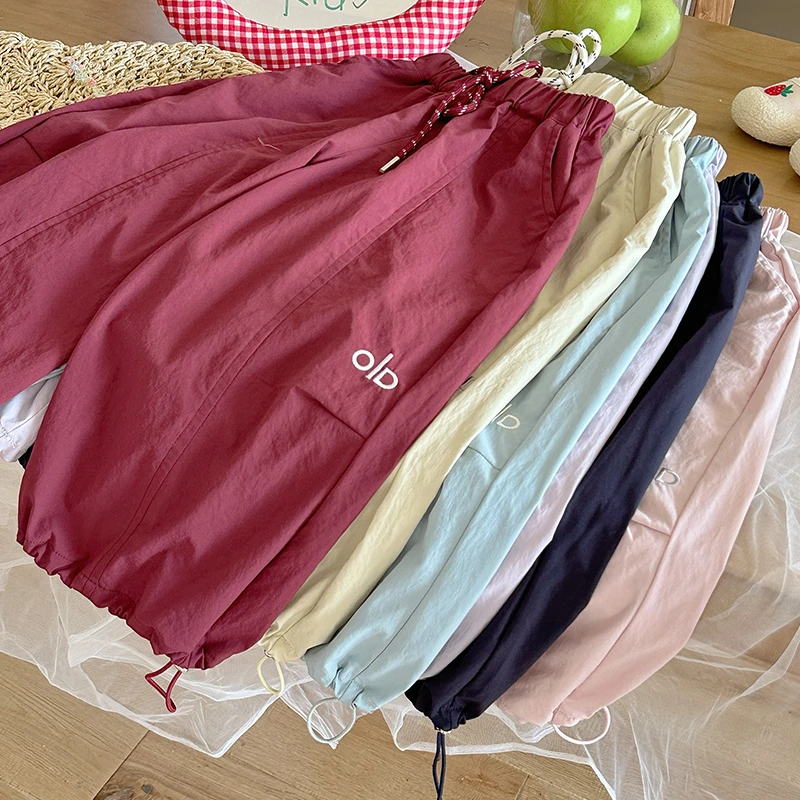 【橘子家】超薄透气不闷热~女童夏季薄款潮系宽松束口裤子HS62431