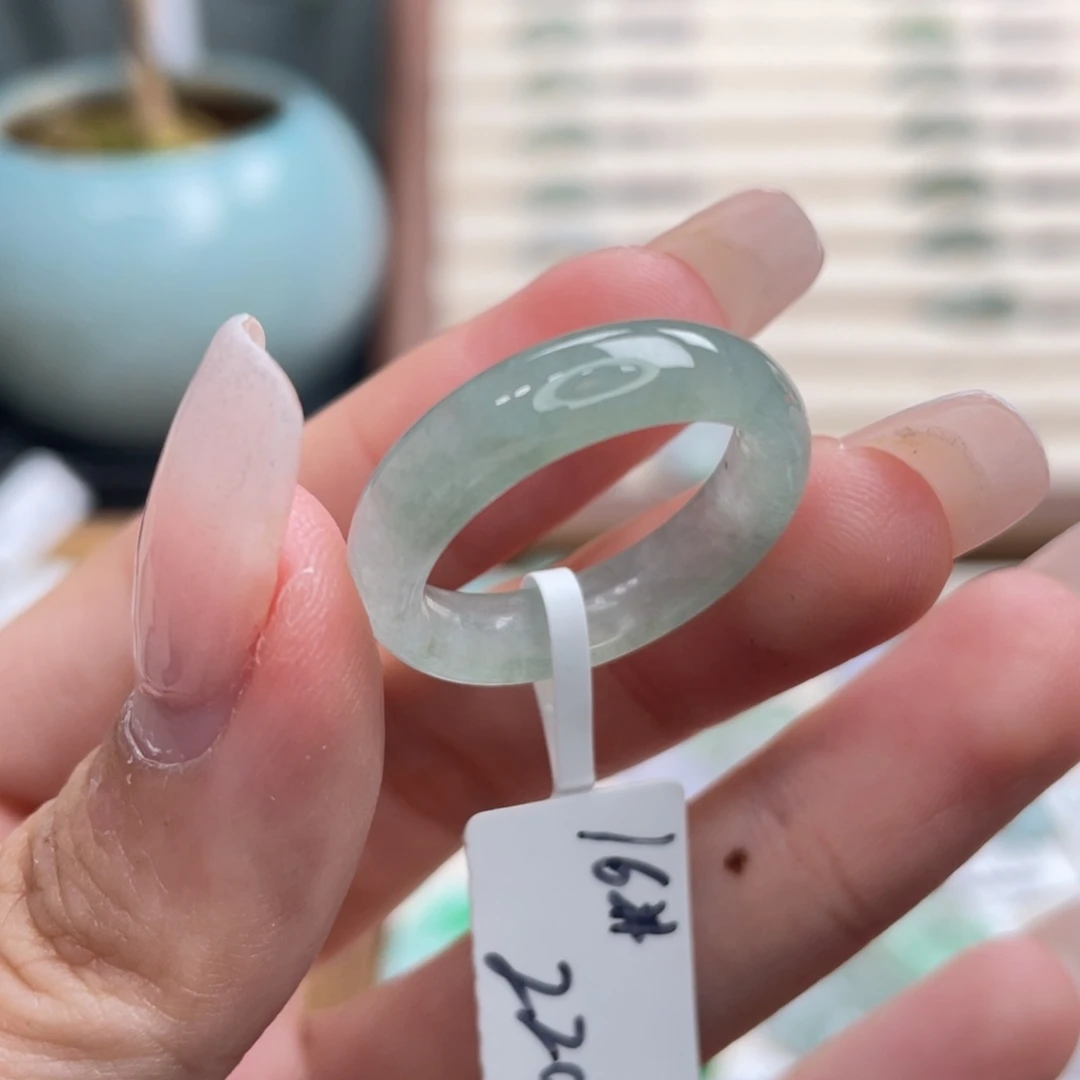 翡翠未镶嵌戒圈a42港圈16葡萄肉