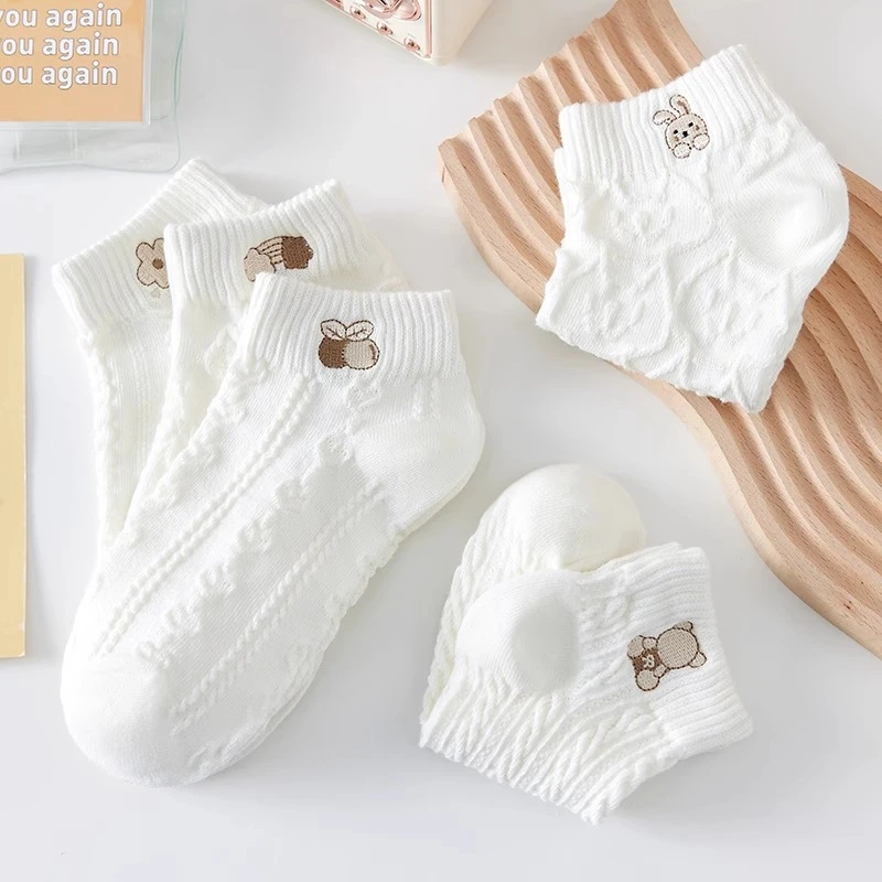夏季低帮浅口船袜女薄款透气短袜白色袜子韩版可爱棉袜薄款隐形袜