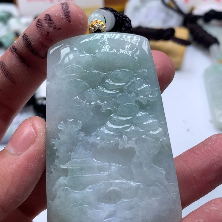 颈饰未镶嵌翡翠保真天然a货翡翠