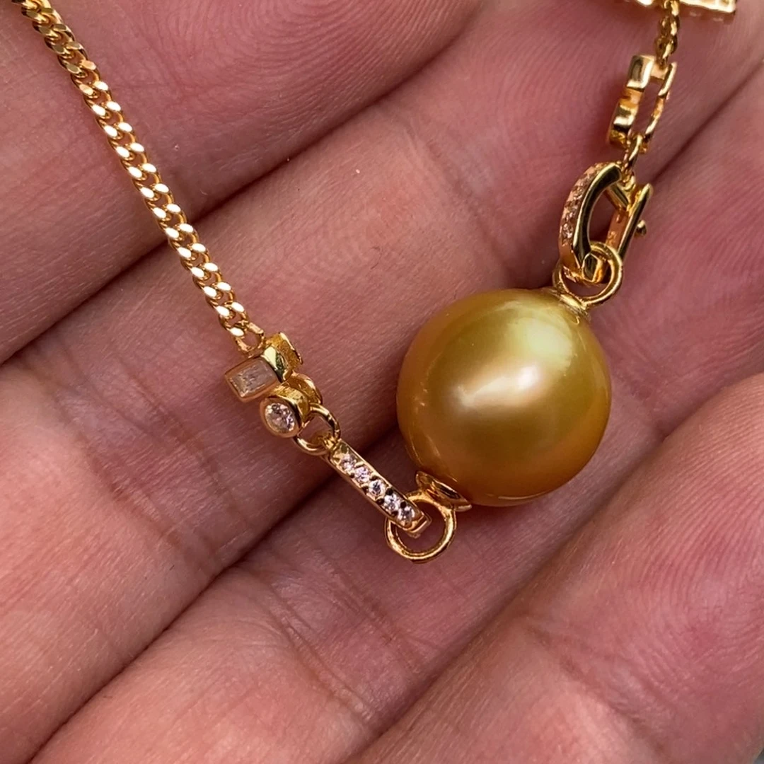 颈饰银S925镶嵌海水珍珠