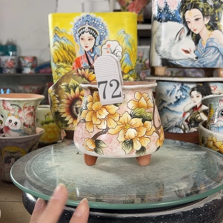 景德镇手绘花盆性价比超高