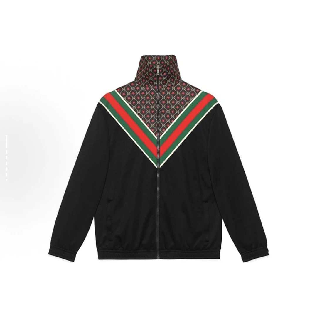 99新 GUCCI/古驰 GUCCI古驰星星印花V型夹克S码/E50317