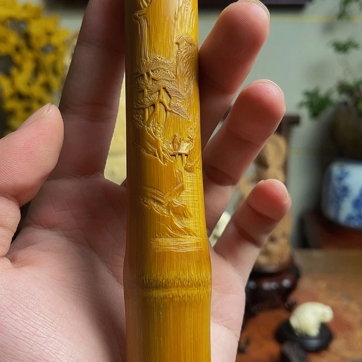 竹尚秋雕刻山水人家