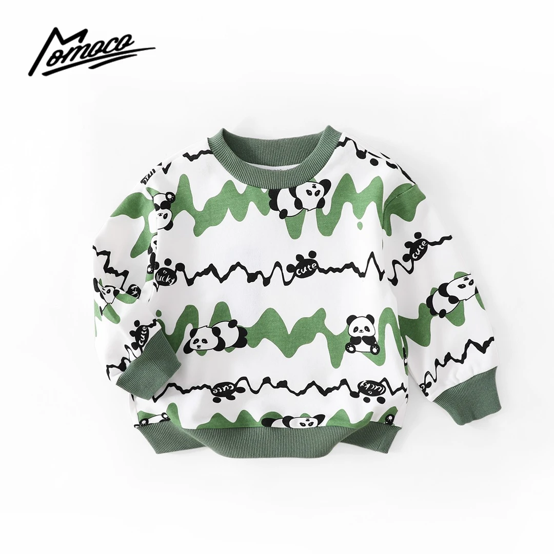 MOMOCO2025款春秋季男童潮流撞色休闲宝宝长袖卫衣77130232007