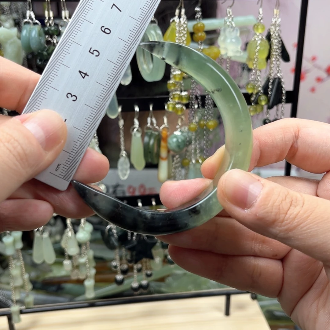 未镶嵌岫玉发饰玄月簪