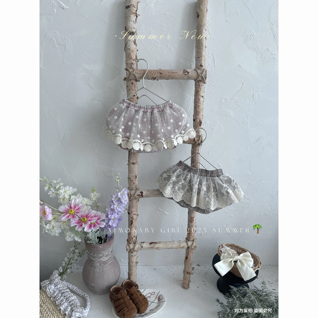 NIMO【园野花花】韩版夏季新款宝宝时尚百搭洋气亲肤透气格子包屁