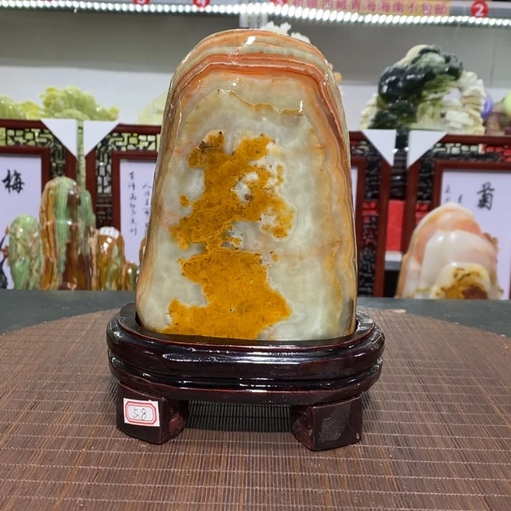 石材踏**痕家居摆件 奇石摆件