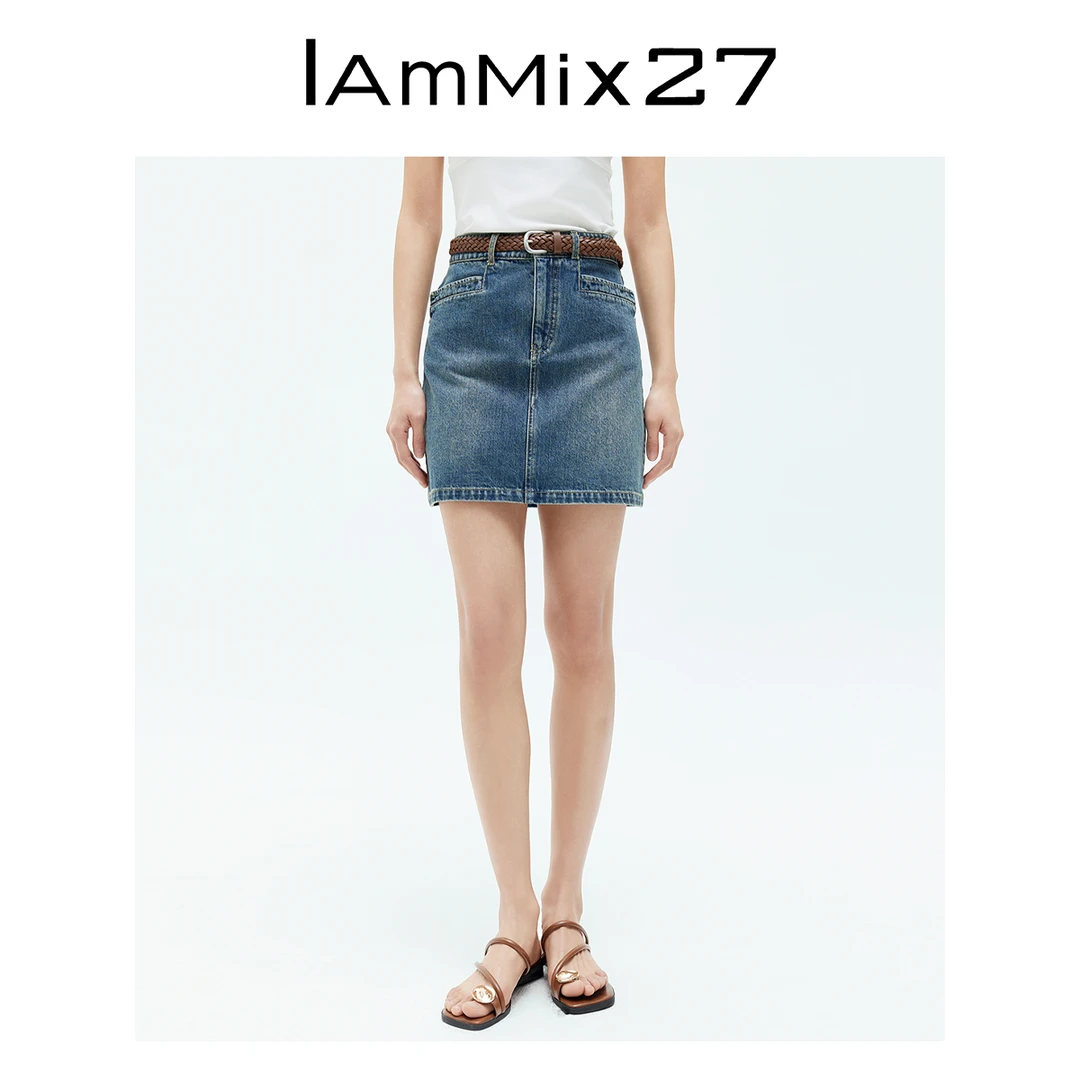 【柠檬专属】lammix27全棉A字短裙女M4B620A