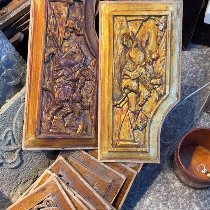 【闪购商品】香榧木徽****术老木雕花板艺术