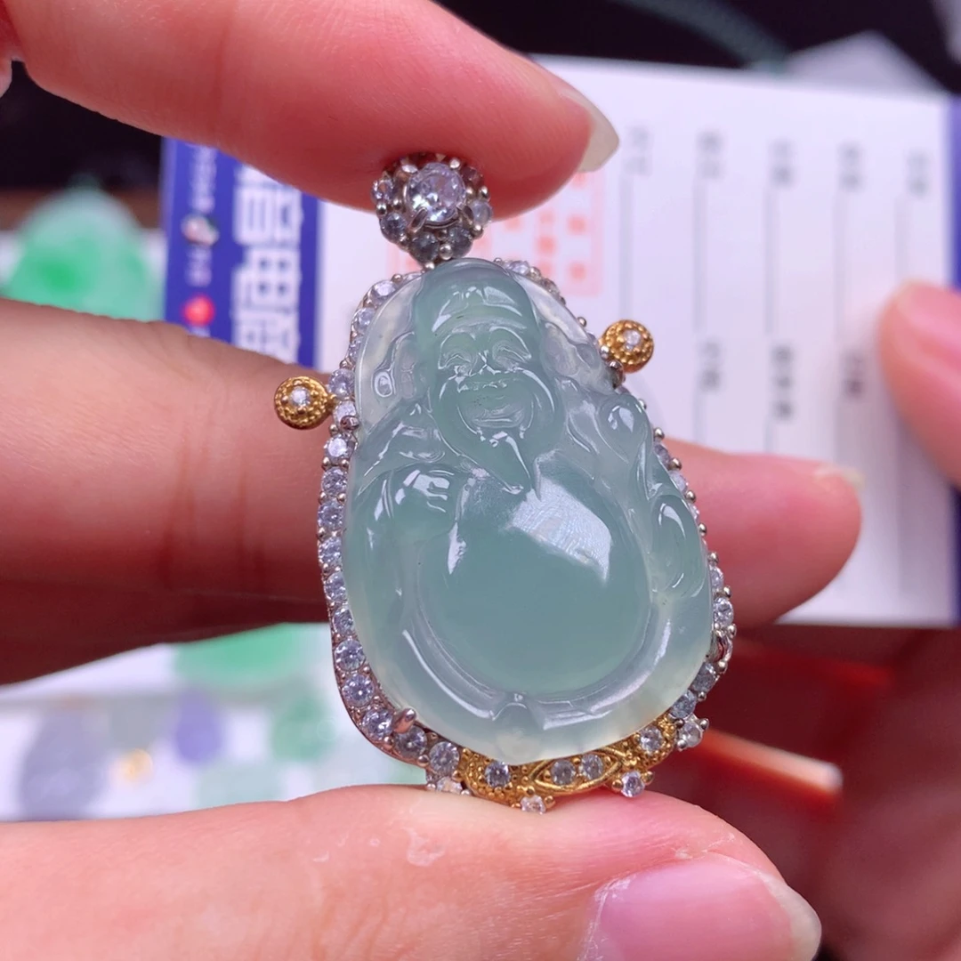 颈饰银S925镶嵌翡翠翡翠