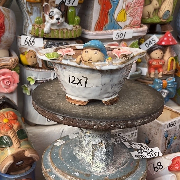 粗陶材质多肉花盆