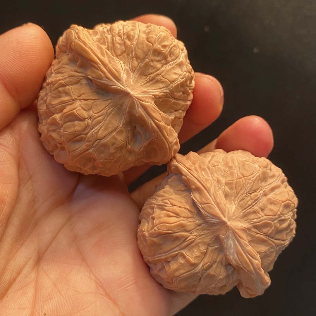 文玩核桃把件57克4502全品无修南瓜墩边45肚48高34狮子头精品对