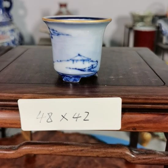 手工手绘釉盆大徳堂