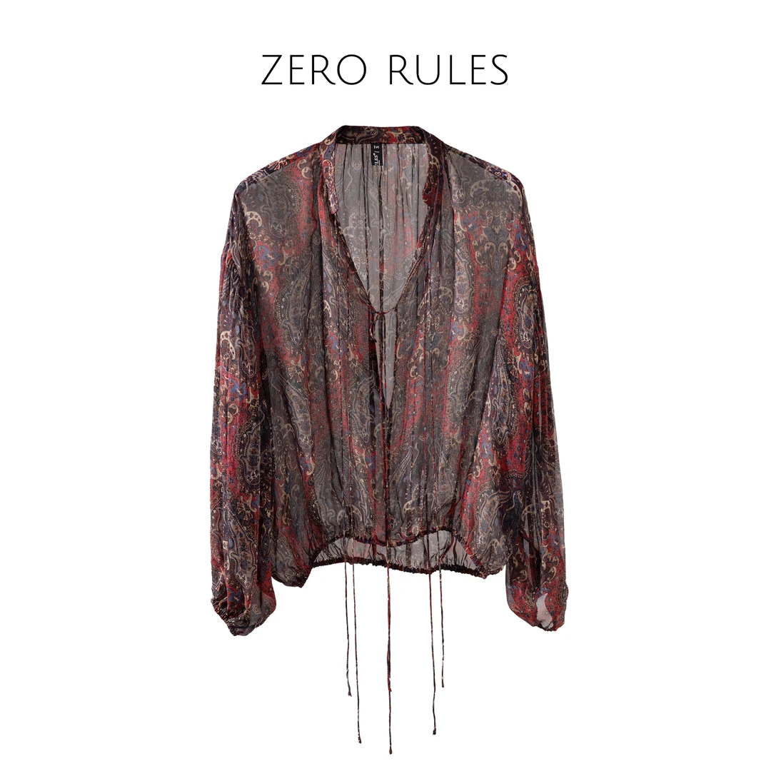 25043000【华服背后上衣】100强捻人丝 浪漫到骨子里的花色上衣