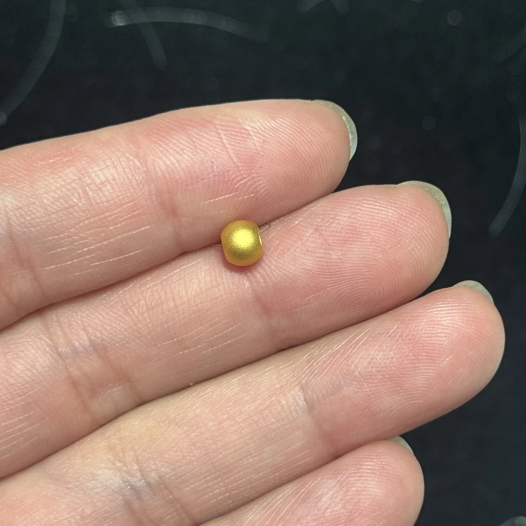 【古法金珠】六桂福足金小金珠百搭金珠配件磨砂哑光金珠光珠