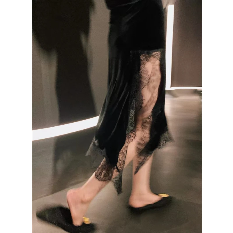 2店 订单货【慵懒淃淃】蕾丝半裙潮牌女装