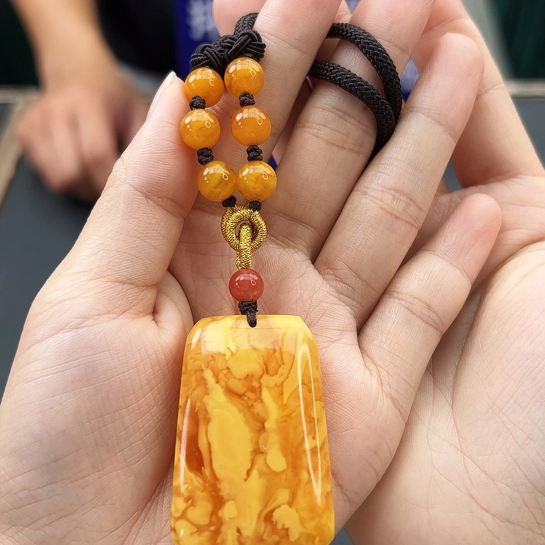 手链琥珀未镶嵌吊坠