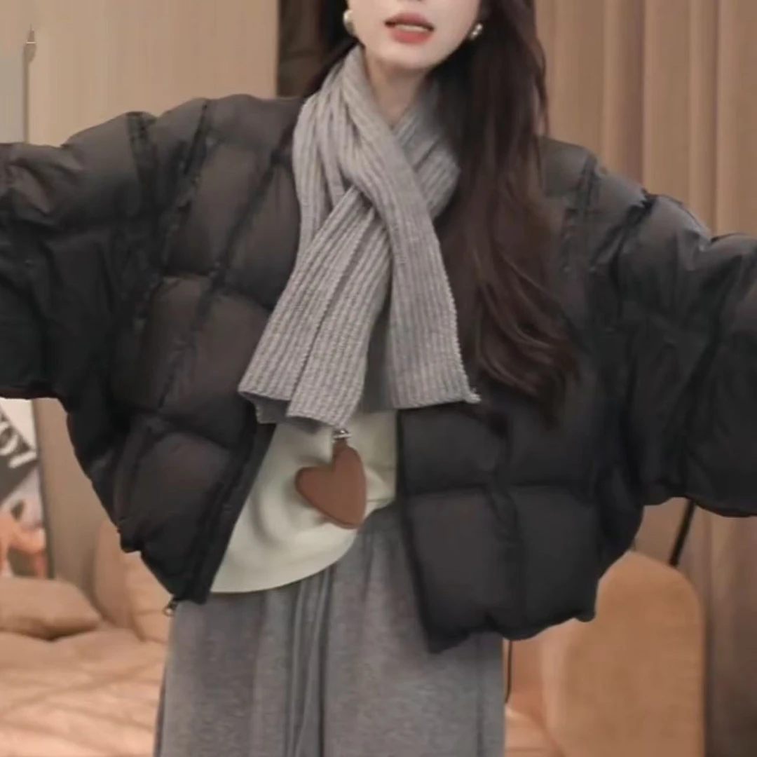 香朵儿【送围巾呀】韩版冬季新款宽松保暖外套时尚百搭面包服棉服女