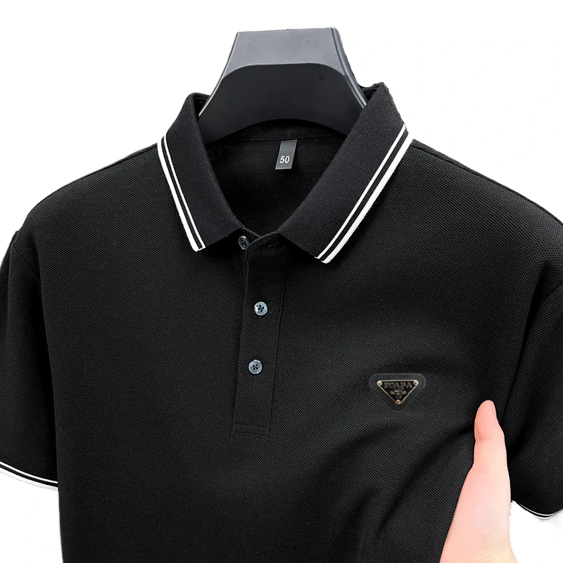 【奥莱撤柜  限购2单】高级感轻奢纯棉男士翻领POLO衫短袖T恤半袖