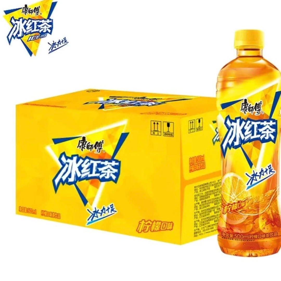 康师傅冰红茶500ml*15瓶柠檬味茶饮料整箱量贩装茶饮料团建聚会