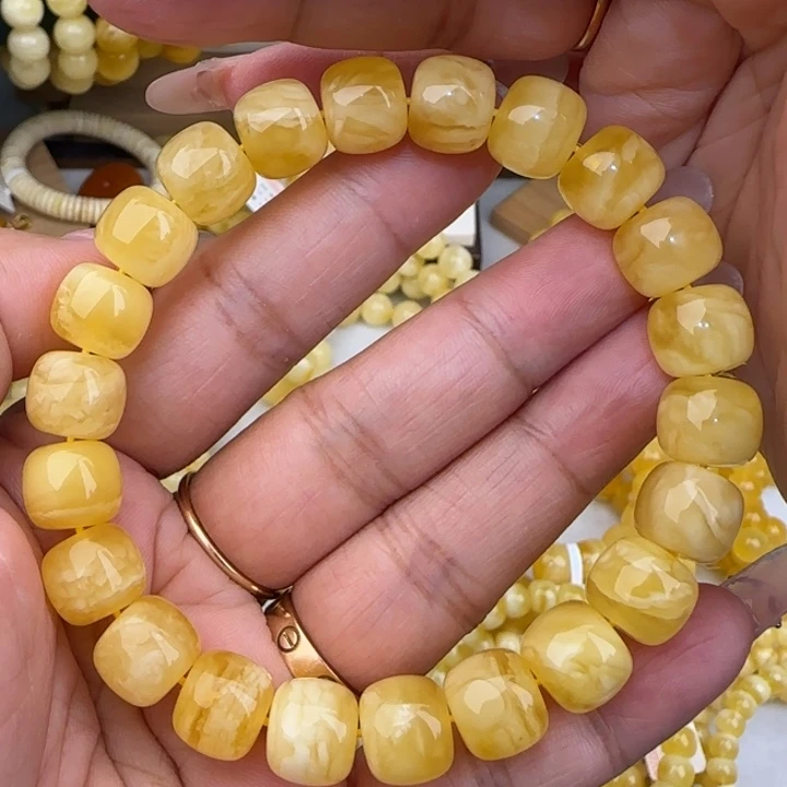 手链蜜蜡未镶嵌妖白花老型手串