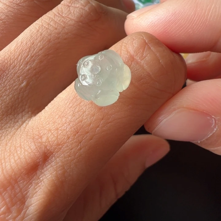 定制翡翠未镶嵌冰透莲花珠