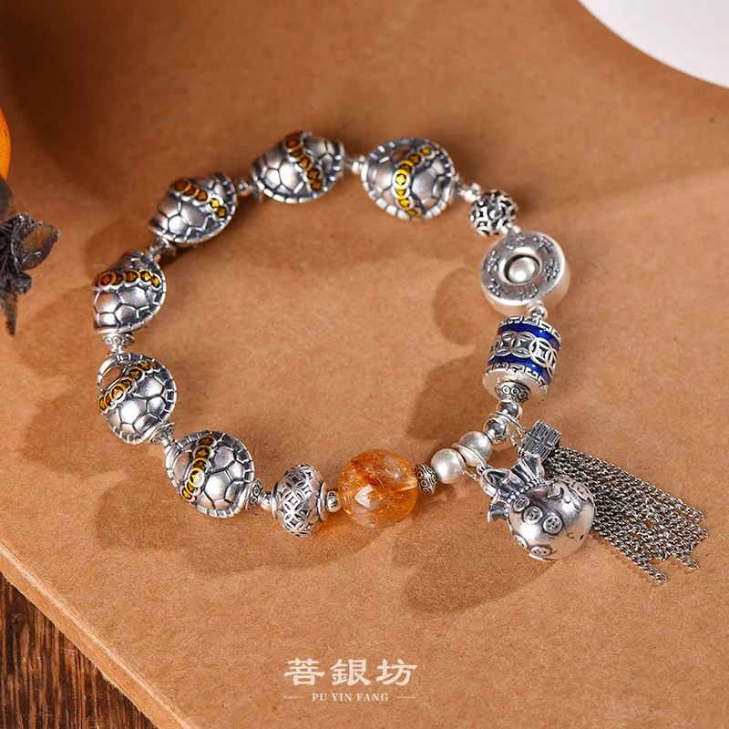 足银手链 【菩银坊】金富甲福袋手链