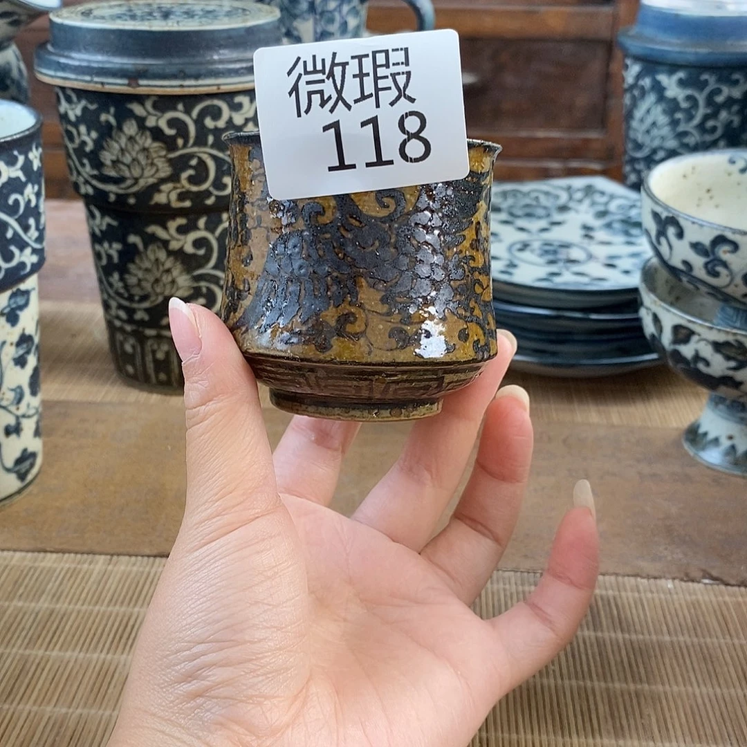 風***子手工手绘青花高温陶瓷