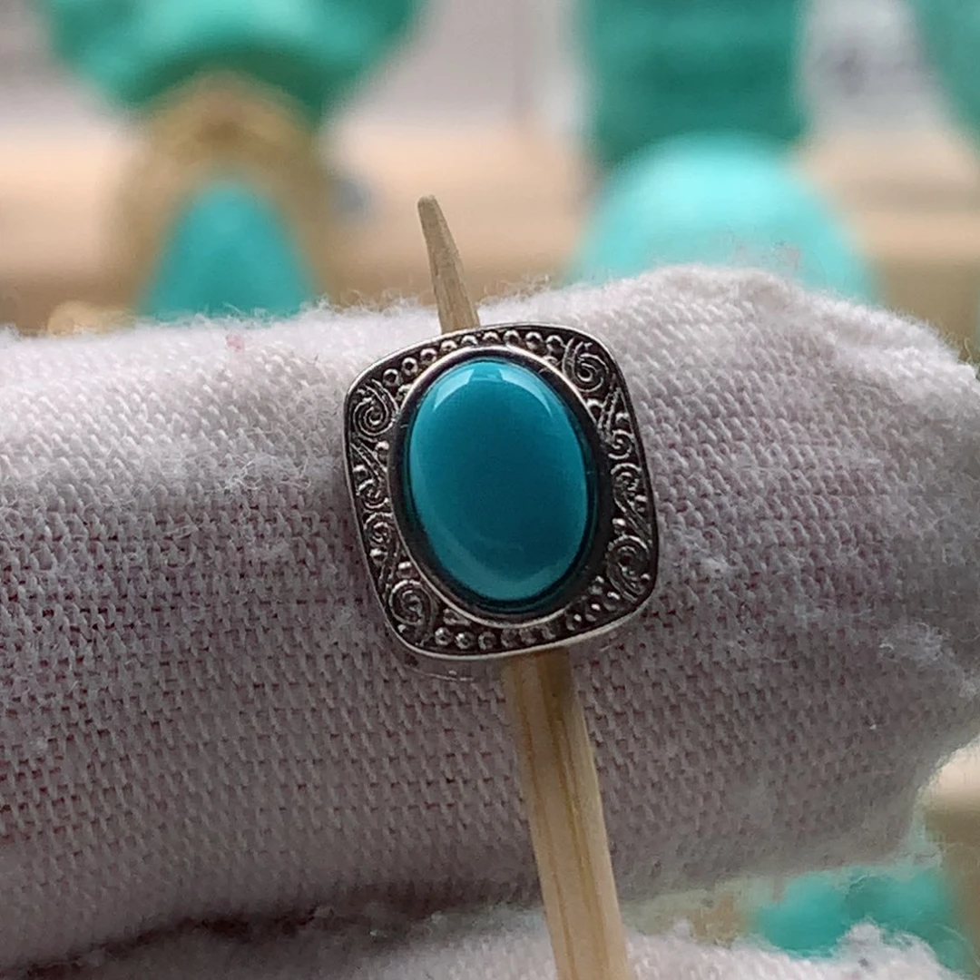 绿松石配饰银S925镶嵌