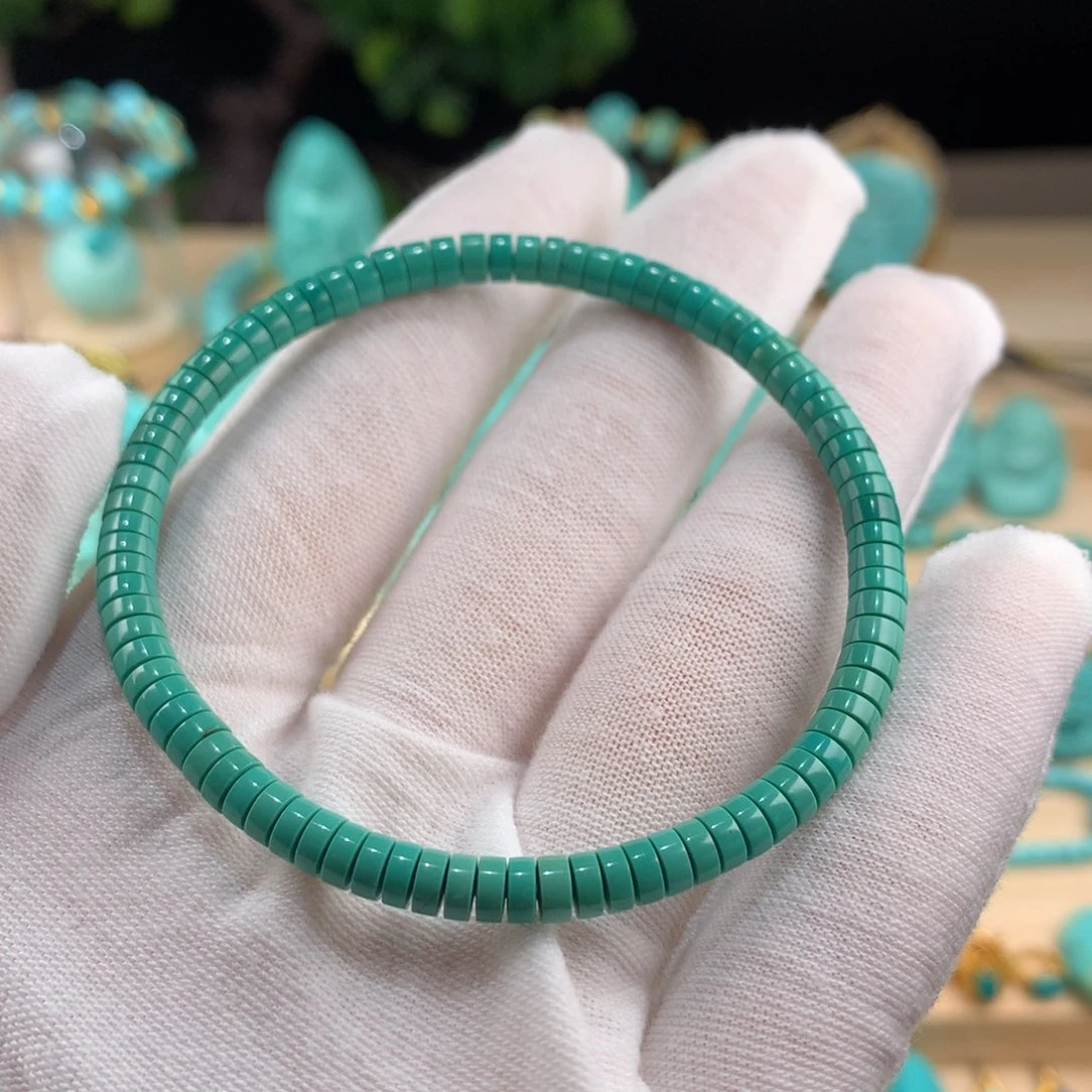 绿松石未镶嵌直切单圈卡4.6