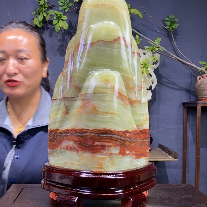 石材伊朗古青石摆件