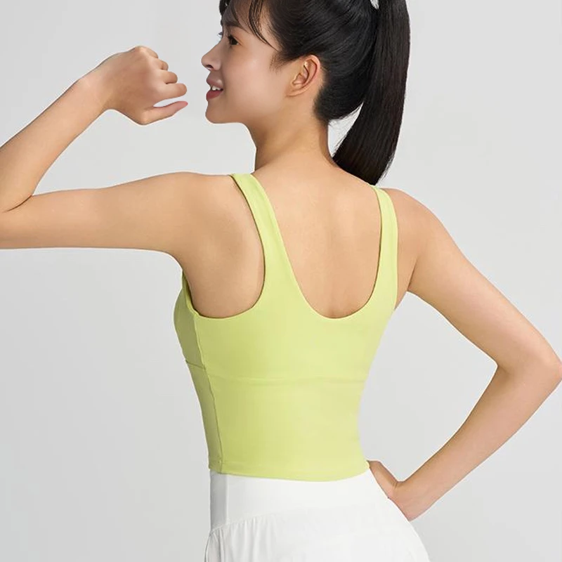 2025新款女款防震聚拢一体式瑜伽背心外穿健身运动文胸